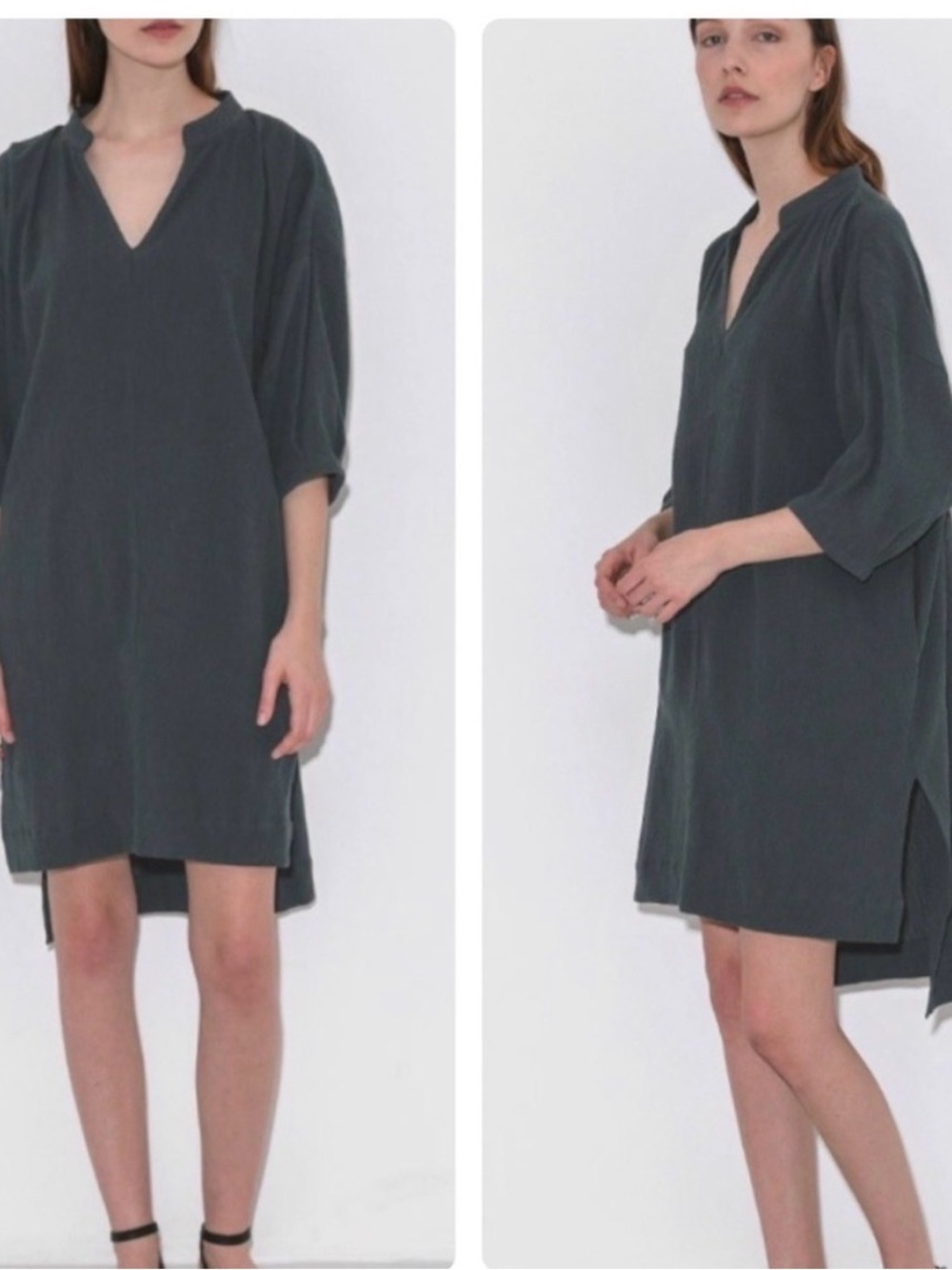 Ilana Kohn coal seersucker dress, size M